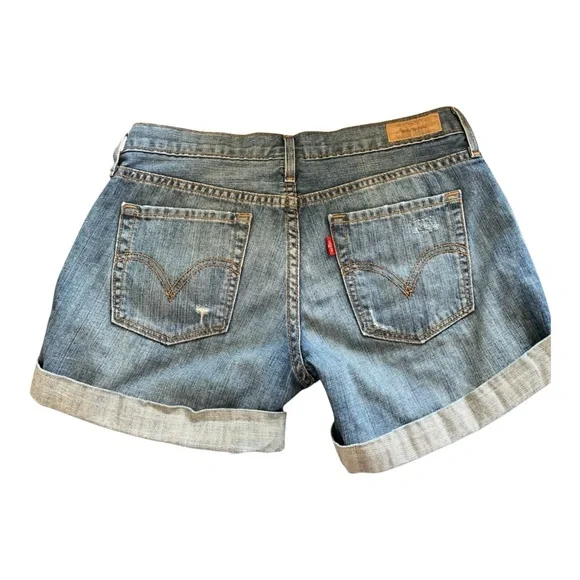 Levi’s Women's Boyfriend Denim Shorts Sz 2P - Picture 2 of 8